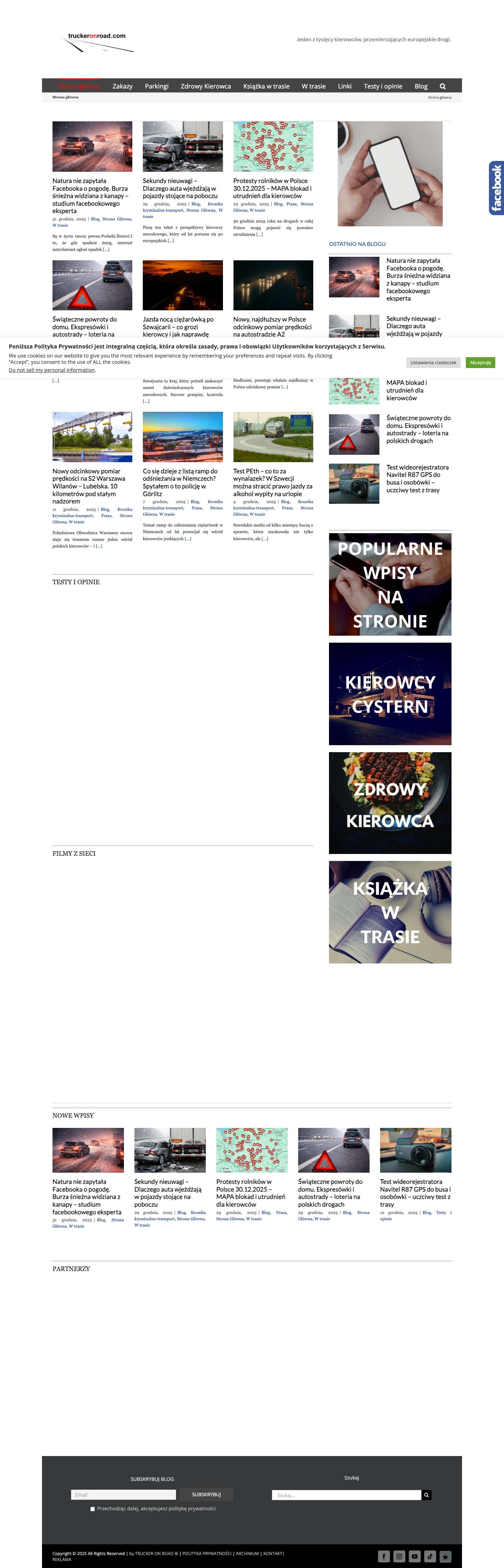 TRUCKER ON ROAD | truckeronroad.com - Full Screenshot