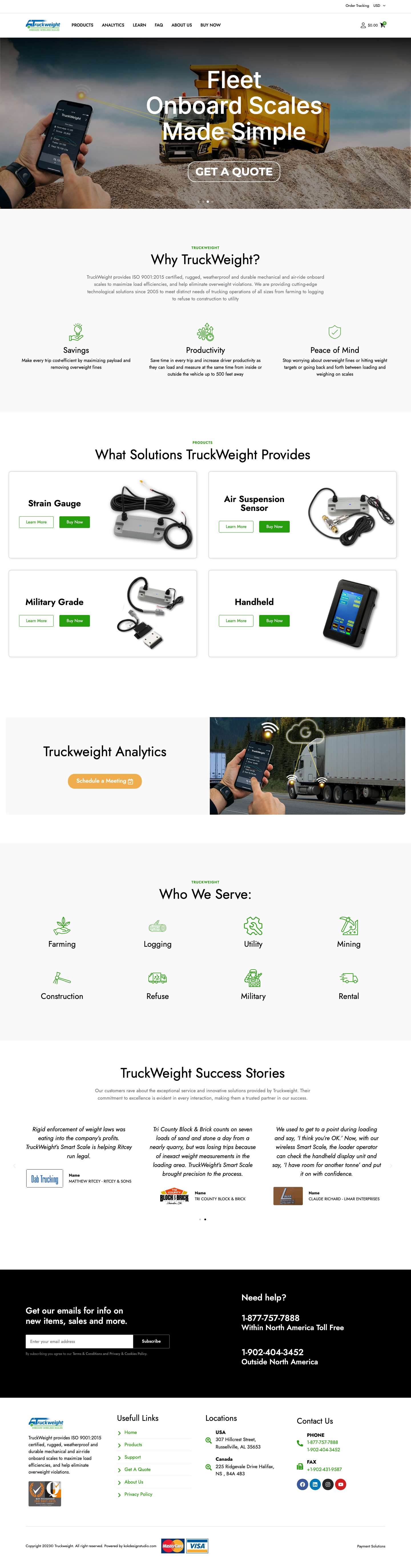 Wireless Onboard Truck Scales - On-Board Wireless Truck Scales - Full Screenshot