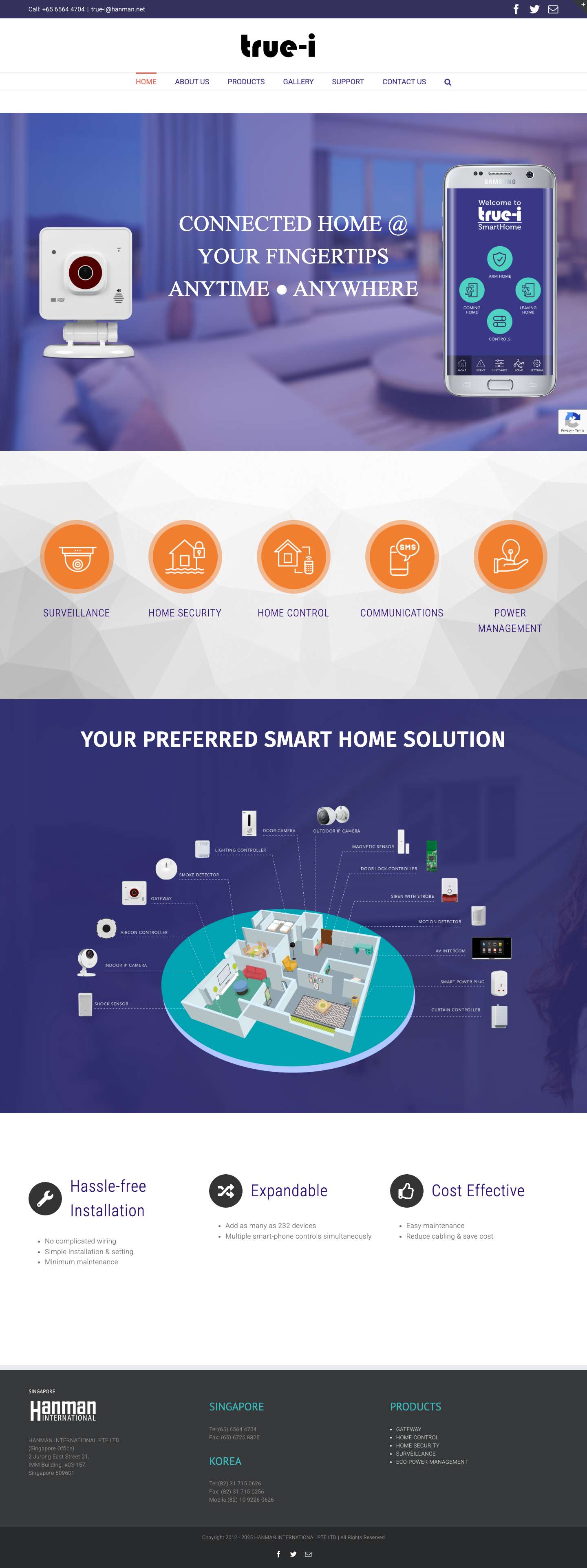 HOME - True-i Smart Home Solution - Full Screenshot