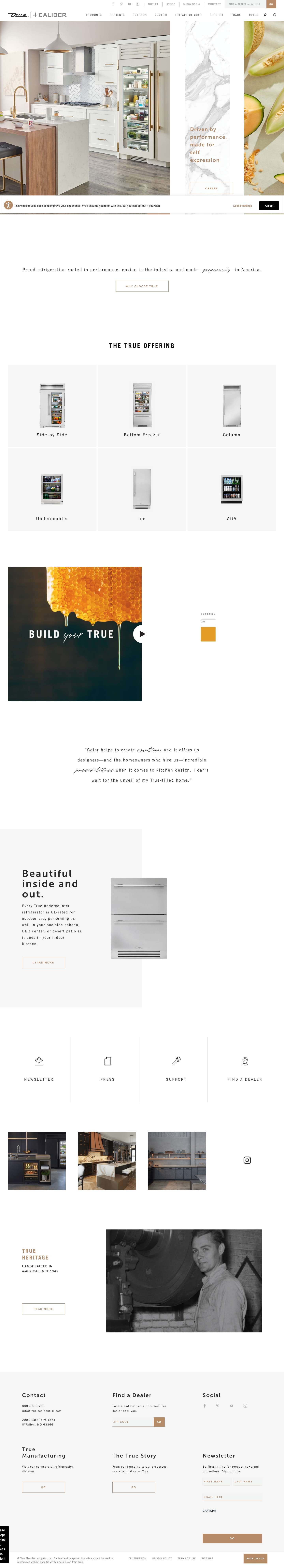 True Residential | Luxury Refrigerators with Commercial DNA - Full Screenshot