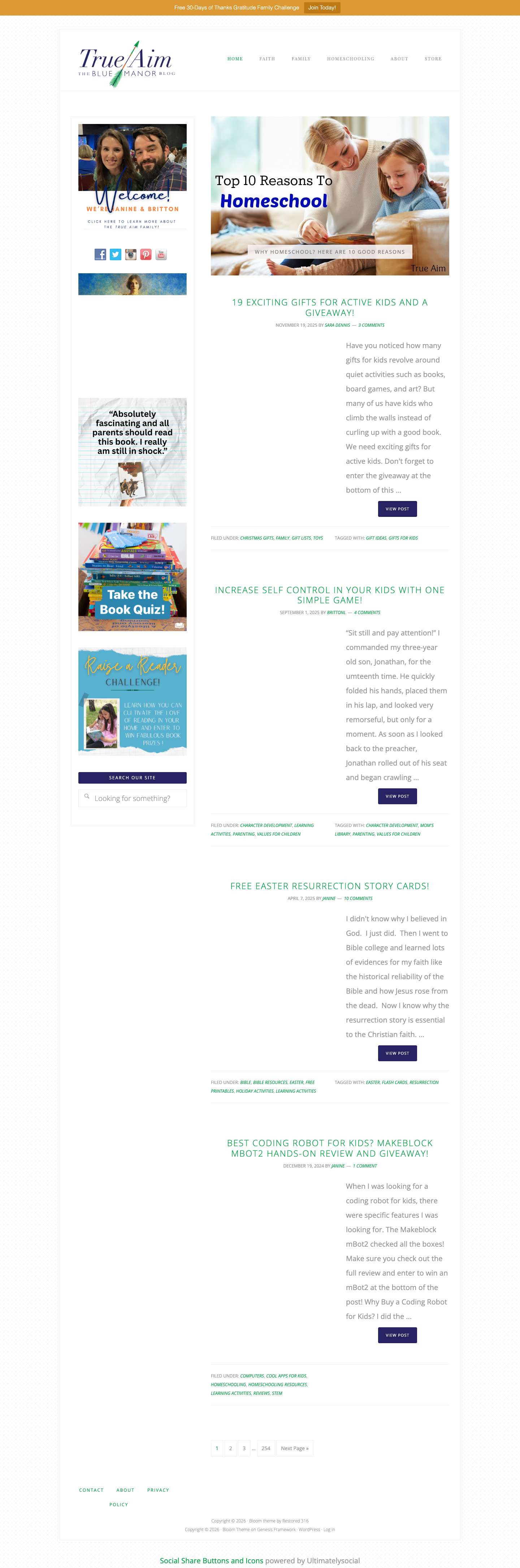 True Aim Christian Parenting and Early Childhood Education - Full Screenshot
