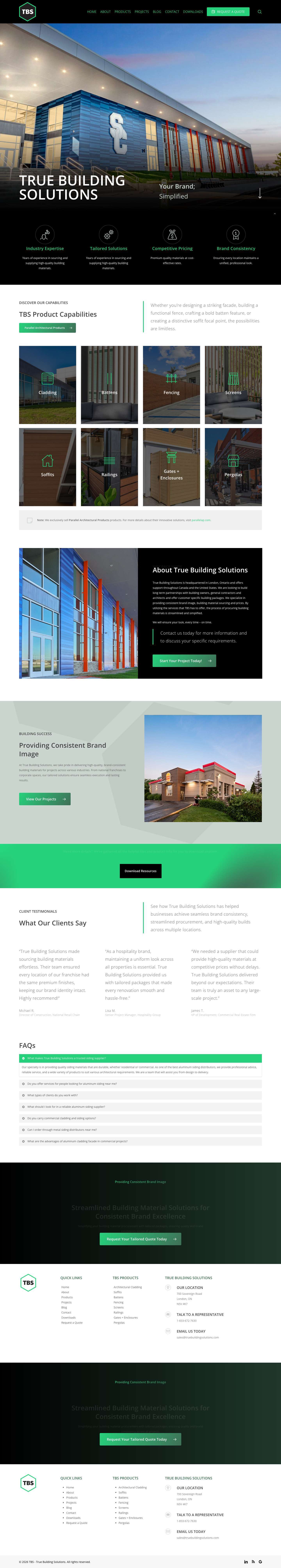 Cladding Suppliers | Siding & Metal Cladding Distributors - Full Screenshot