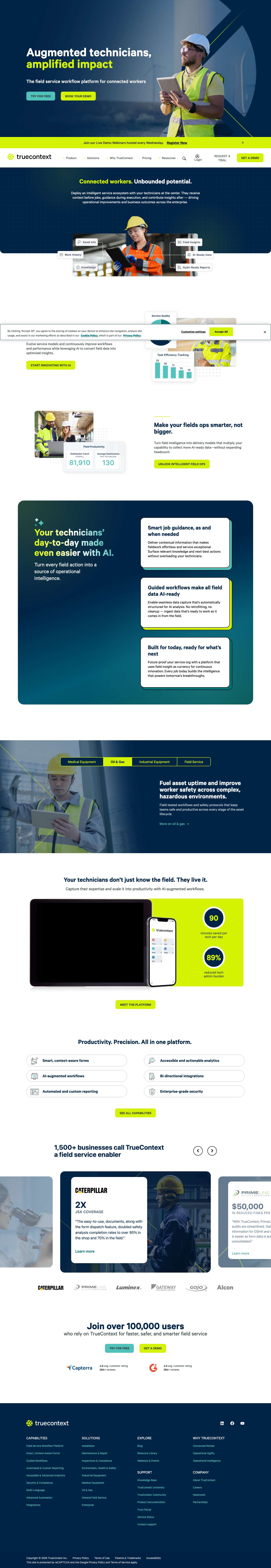 Field Service App for Mobile Data Collection | TrueContext - Full Screenshot