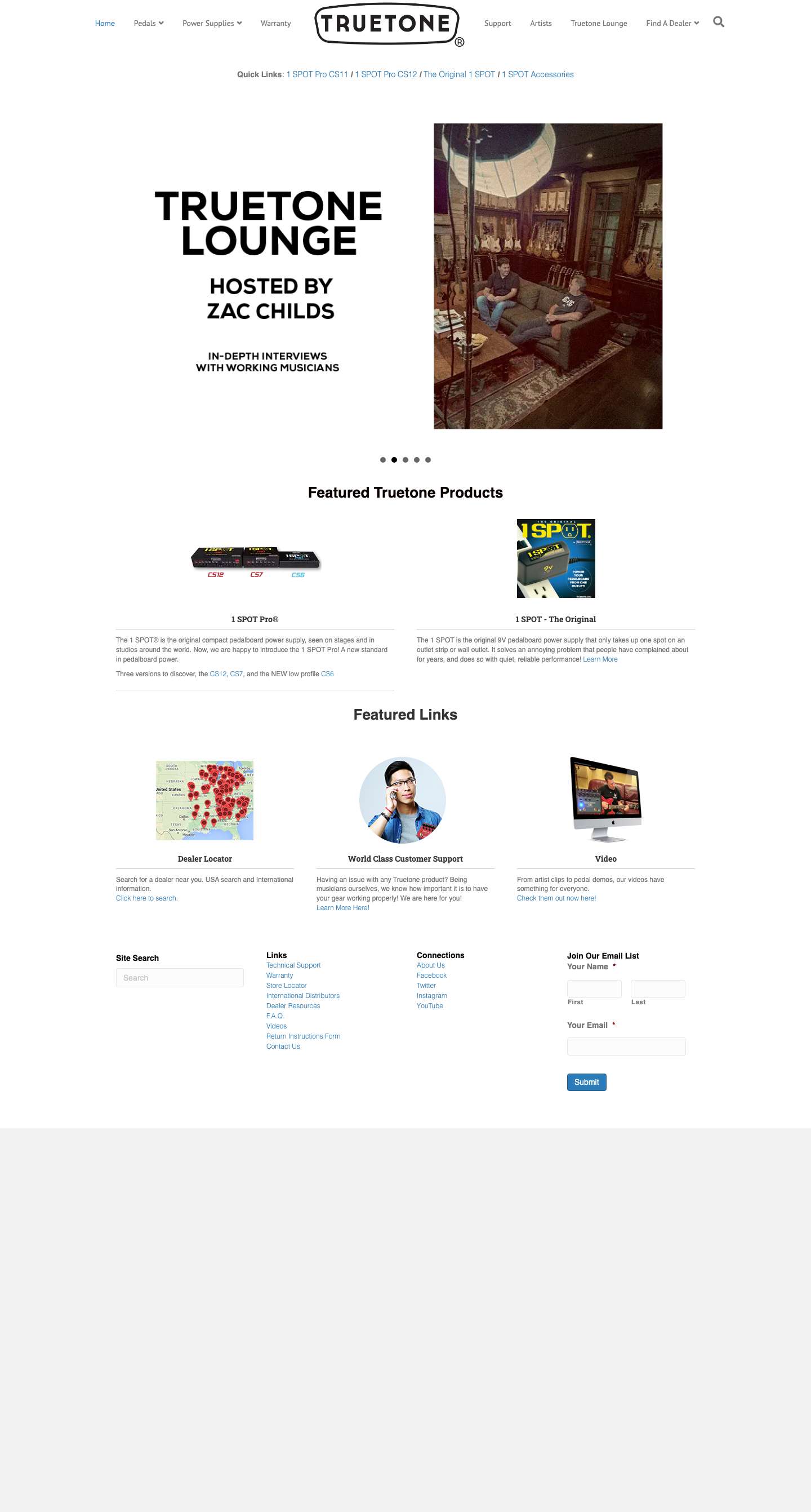 Home - Truetone - Full Screenshot