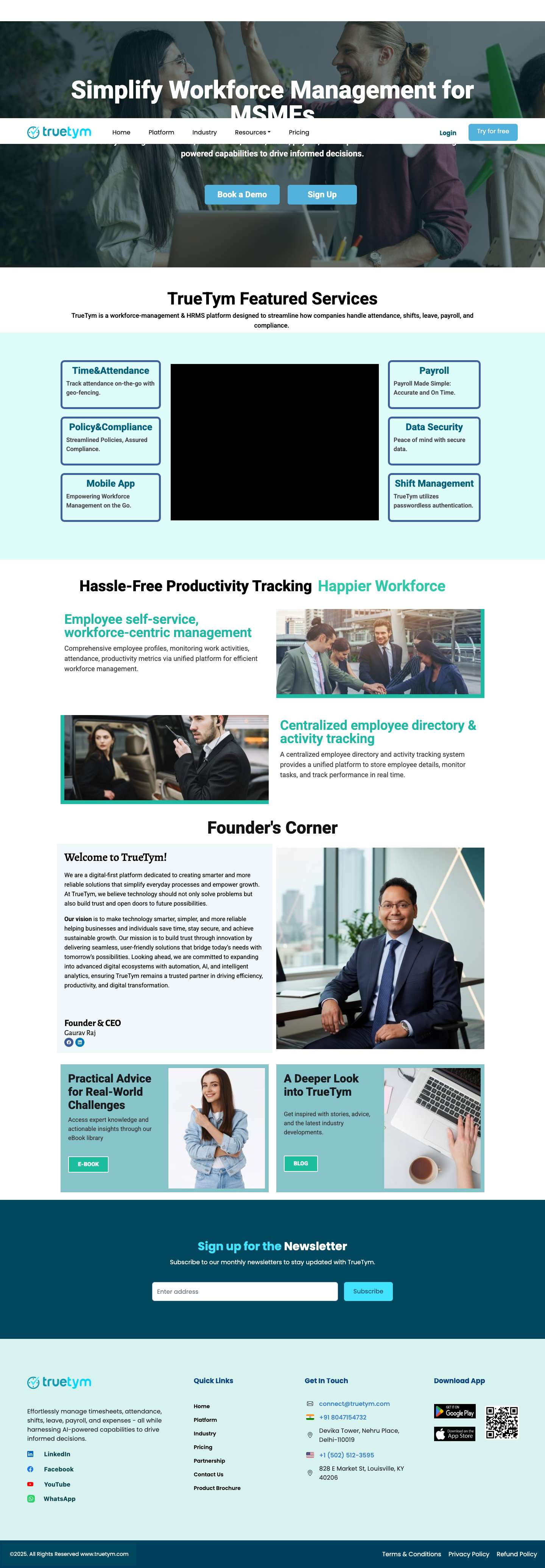 TrueTym HRMS: Streamlined Attendance, Payroll, and All-in-One HRMS - Full Screenshot