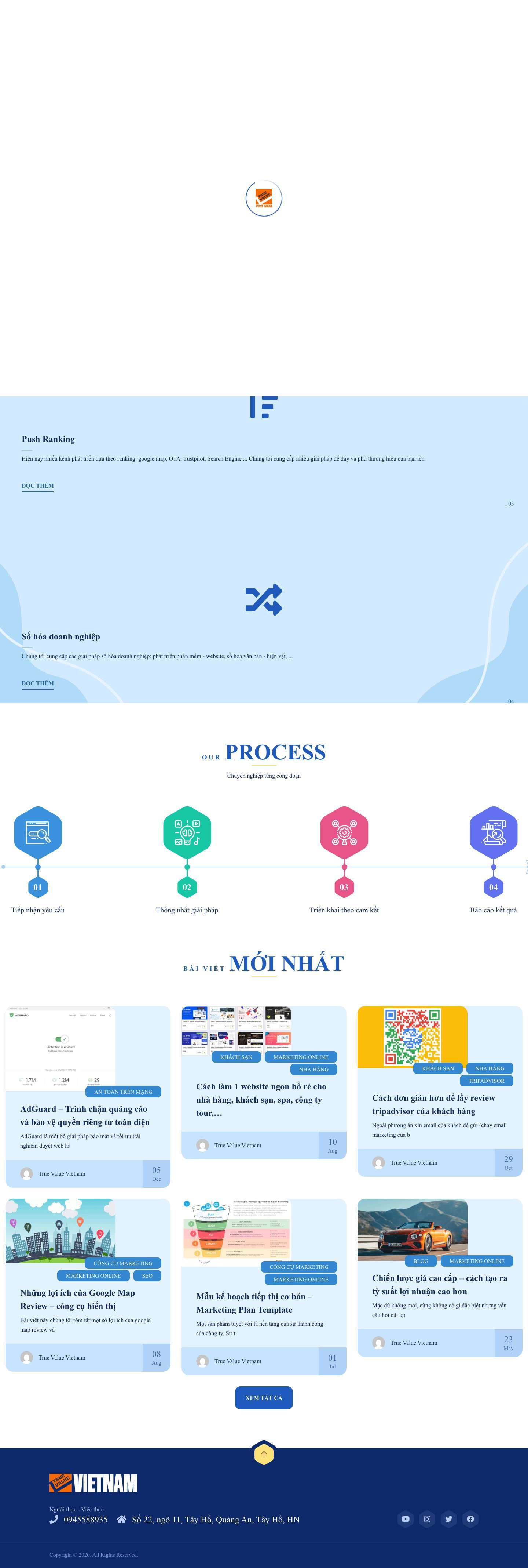 Trang chủ - Công ty TNHH Giá Trị Thực Việt Nam - Full Screenshot