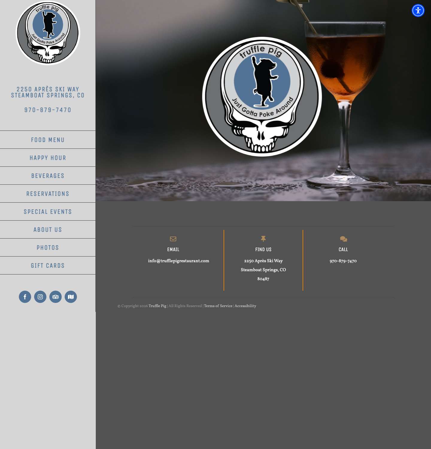 Steamboat's Best Ski Scene/ Summer Outdoor Patio Dining | Truffle Pig - Full Screenshot