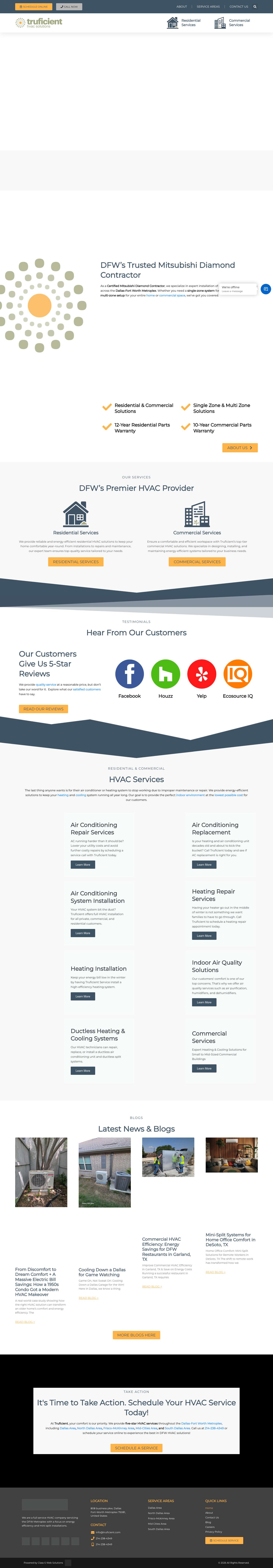 Energy-Efficient HVAC Experts - Truficient Energy Solutions - Full Screenshot