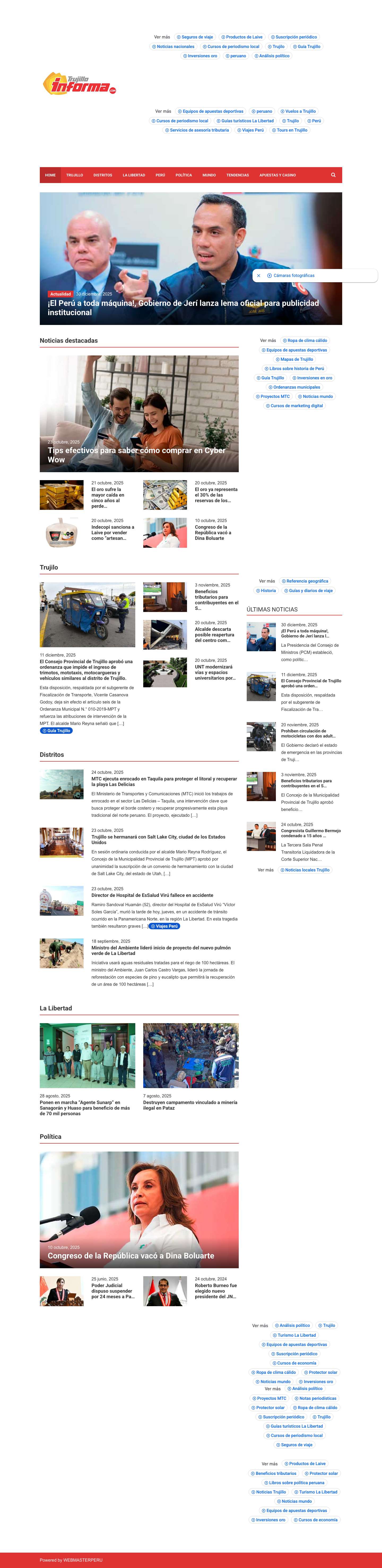 Trujillo Informa – últimas noticias de Trujillo, La Libertad, Perú - Full Screenshot