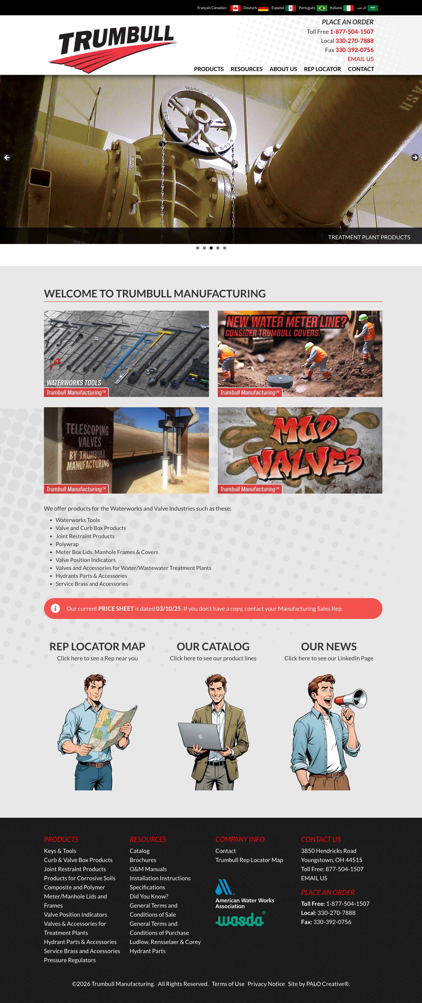 Welcome to Trumbull Manufacturing - Trumbull Manufacturing - Full Screenshot