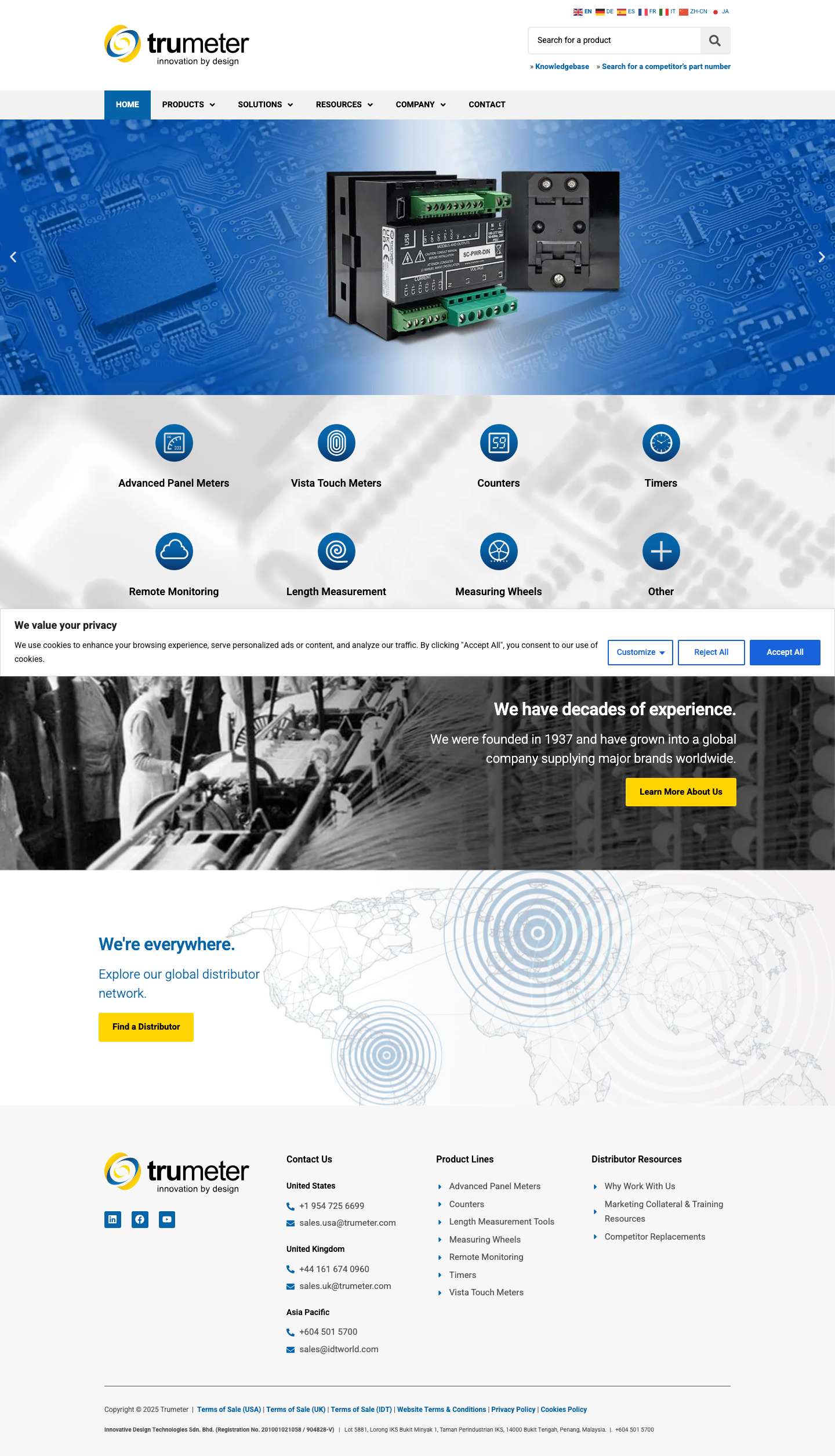 Home - Trumeter - Full Screenshot
