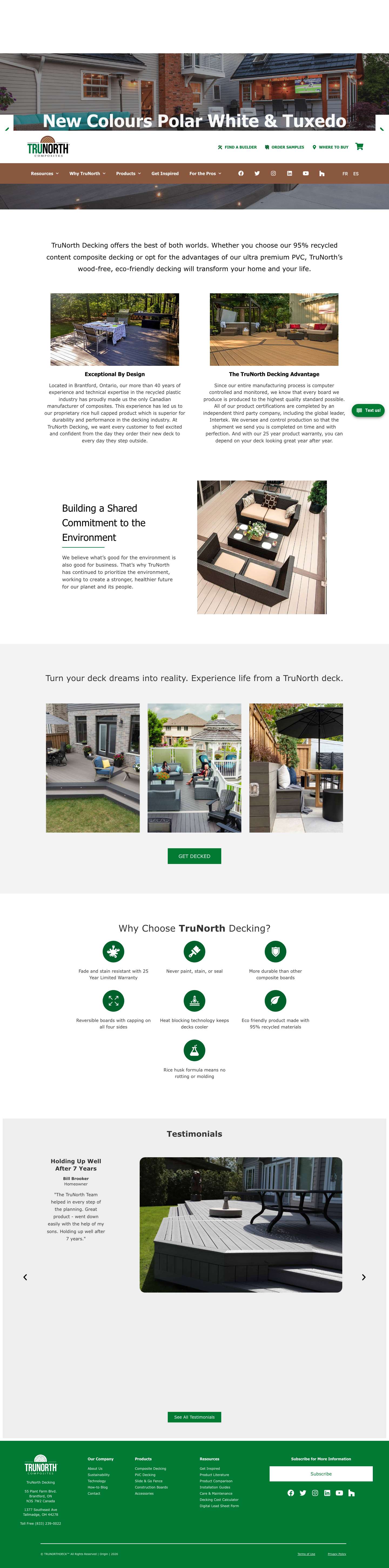 TruNorth | Clubhouse | Composite & PVC Decking | Fencing - Full Screenshot