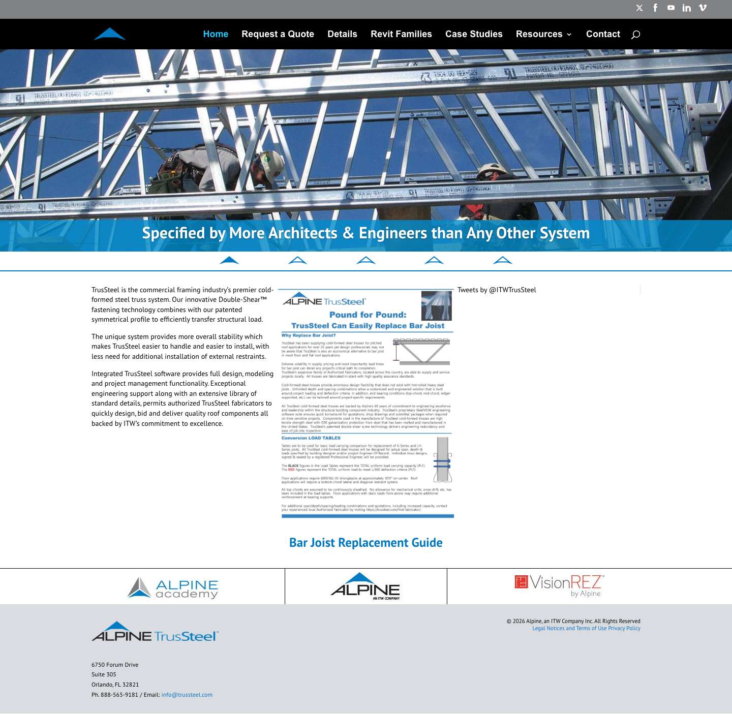 ALPINE TRUSSTEEL | Welcome to Alpine Trussteel - Full Screenshot