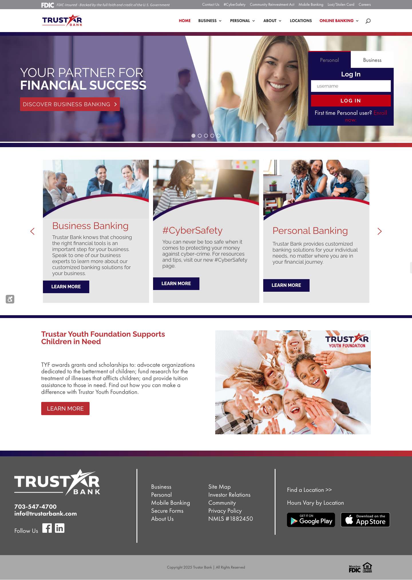 Welcome - Trustar Bank - Full Screenshot