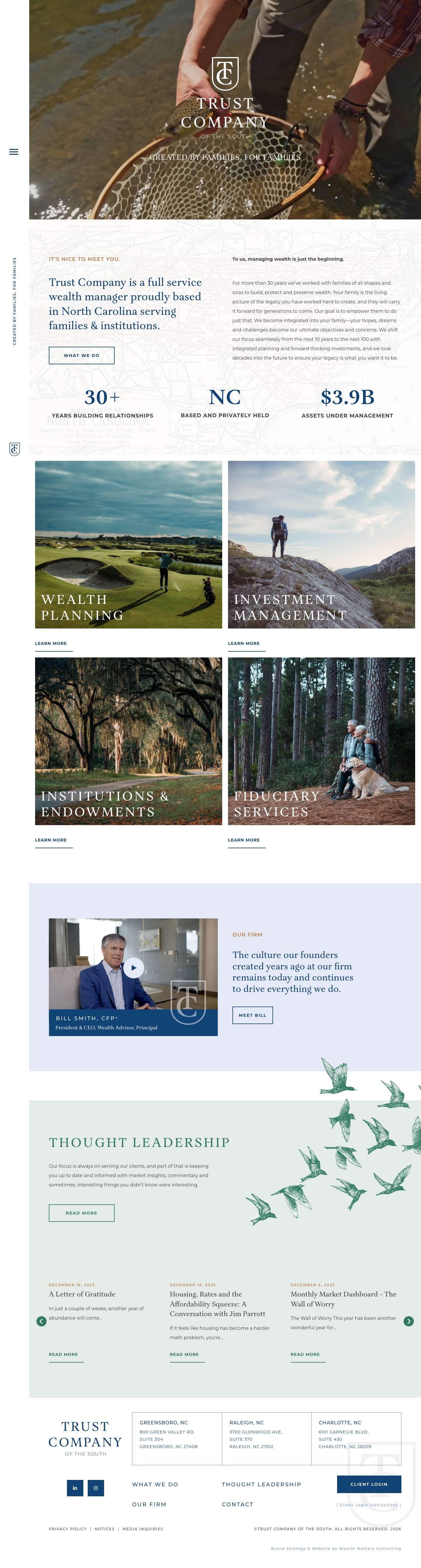 Full Service Wealth Manager | Trust Company of the South - Full Screenshot