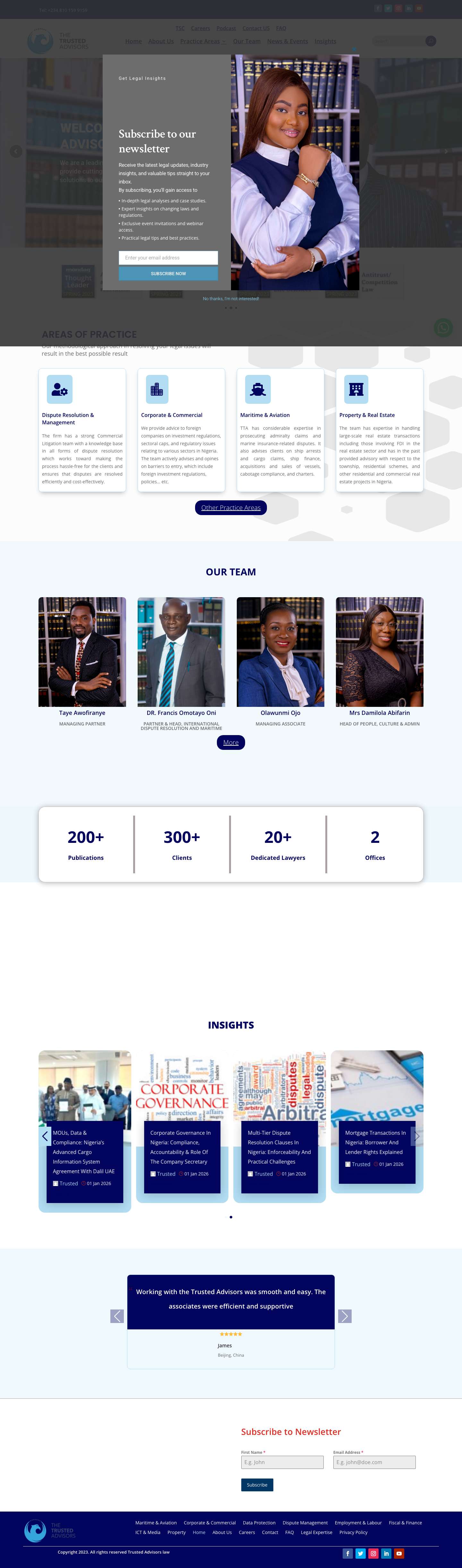 Home - trustedadvisorslaw.comJoinchat - Full Screenshot