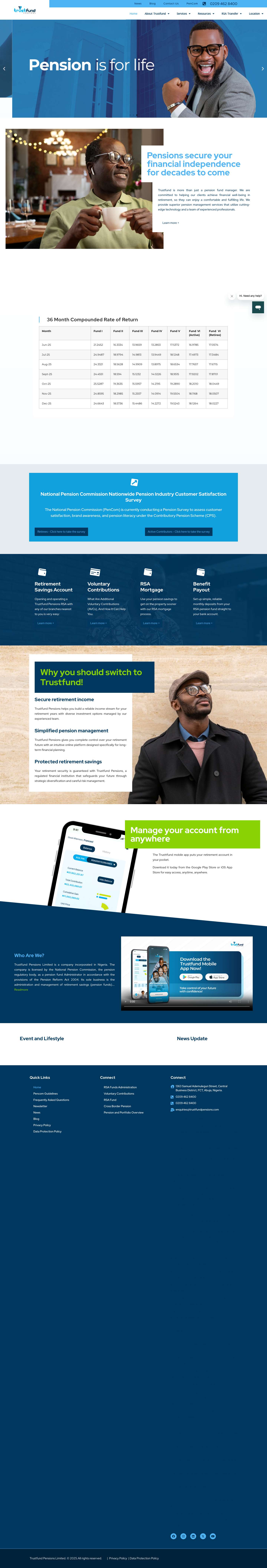 TrustFund Pensions LTD - Full Screenshot