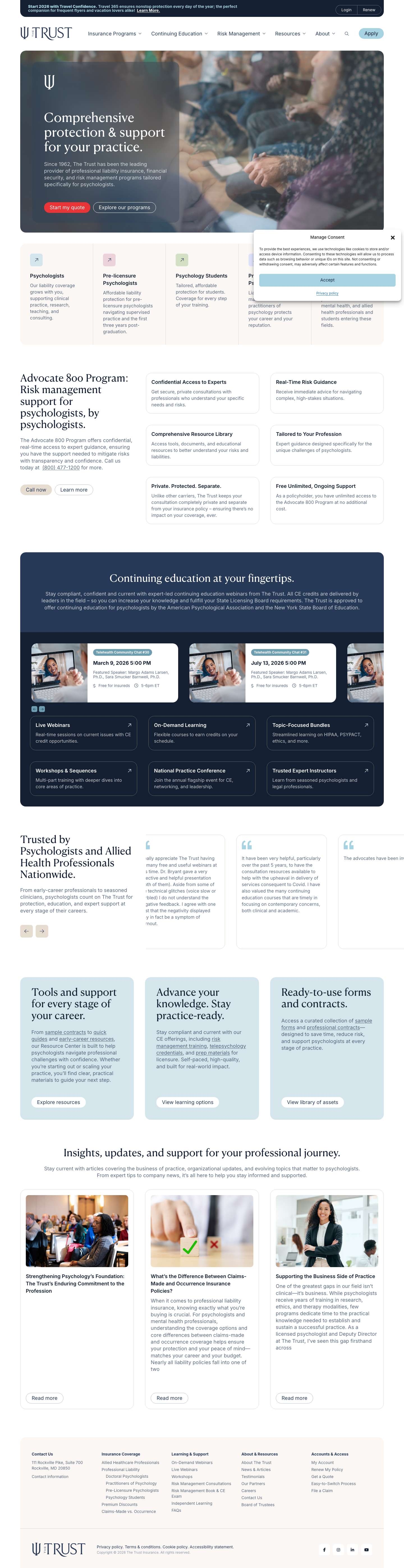 Home - The Trust - Full Screenshot