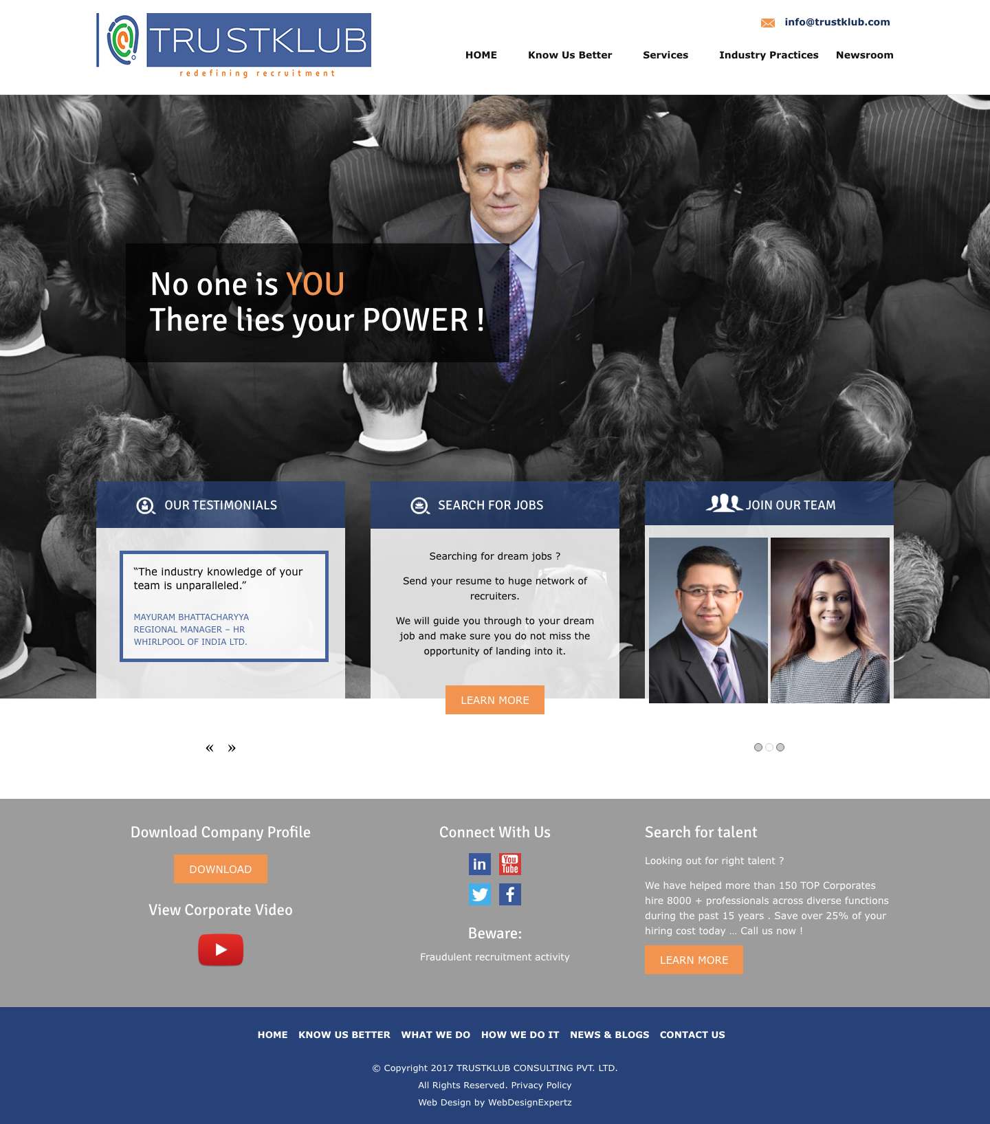 HOME - Trustklub Consulting Pvt. Ltd. - Full Screenshot