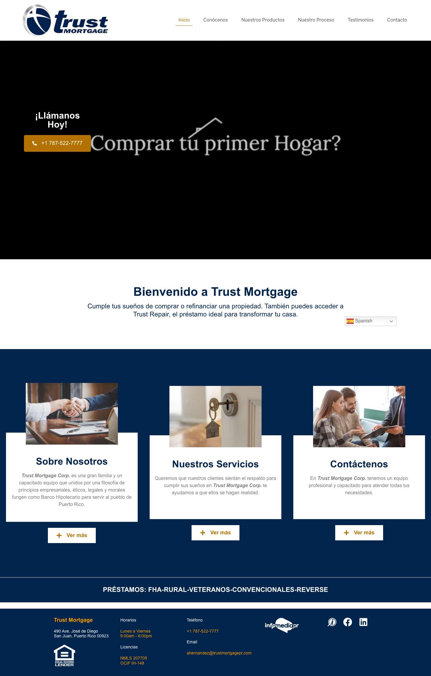 Propiedad | Inicio | Trust Mortgage | PR - Full Screenshot