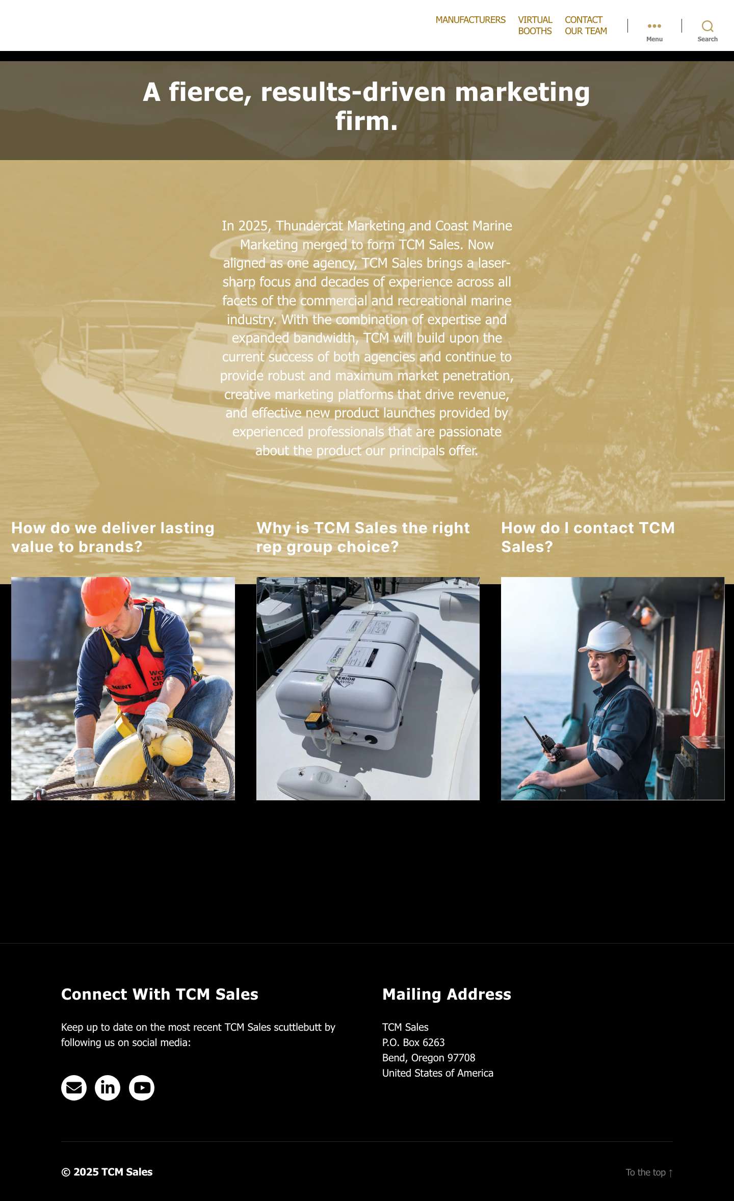 A fierce, results-driven marketing firm. - TCM Sales - Full Screenshot