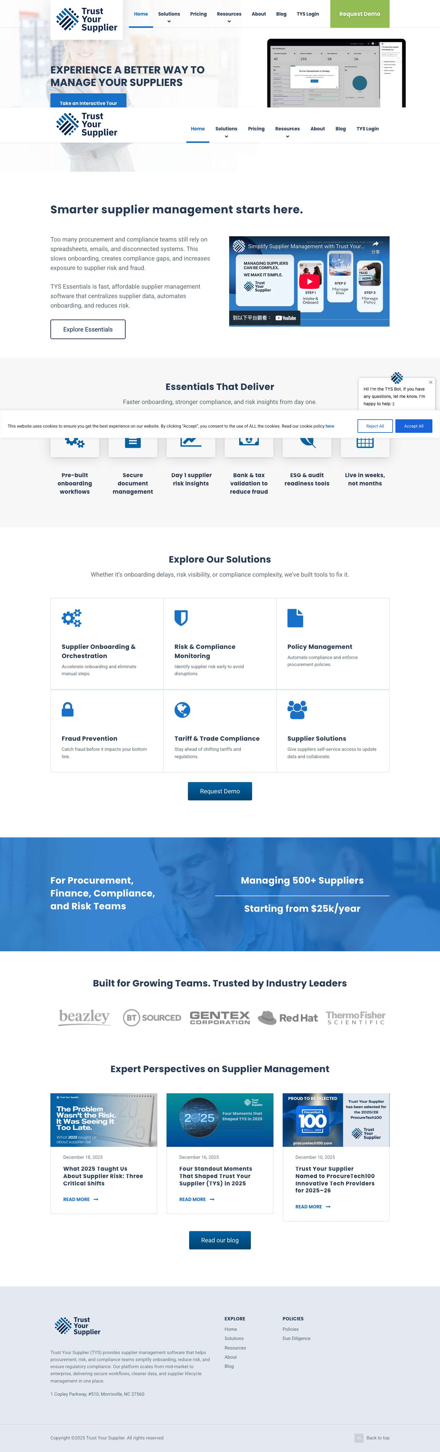 Home - Trust Your Supplier - Full Screenshot