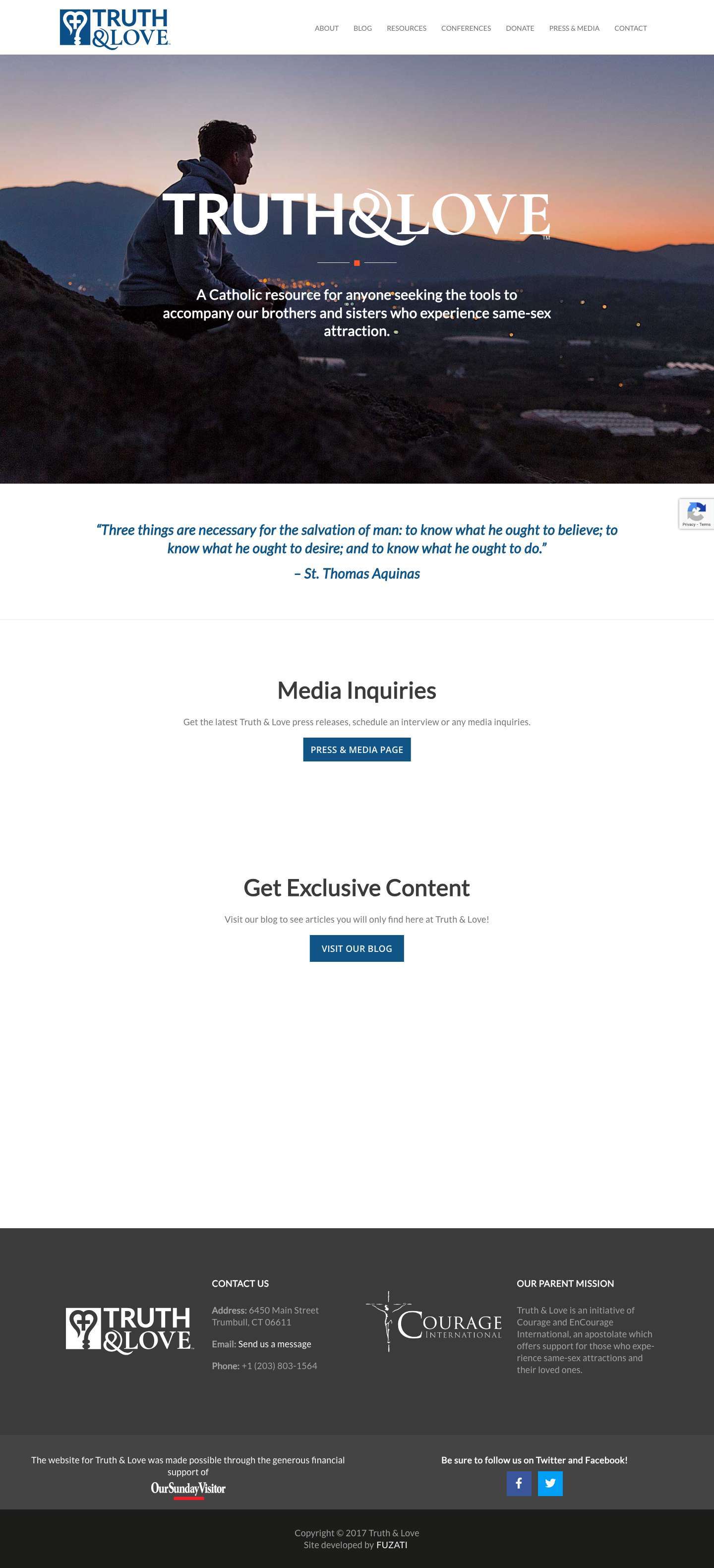 Home Page - Truth & Love - Full Screenshot