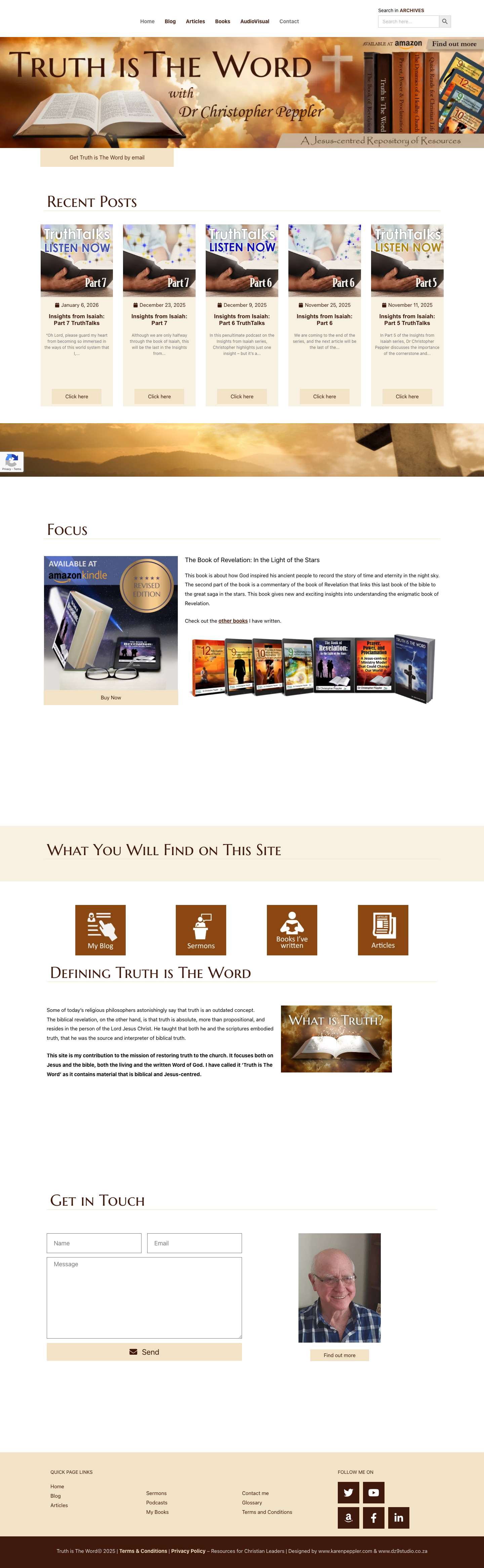 Home page - Truth Is The Word - Full Screenshot