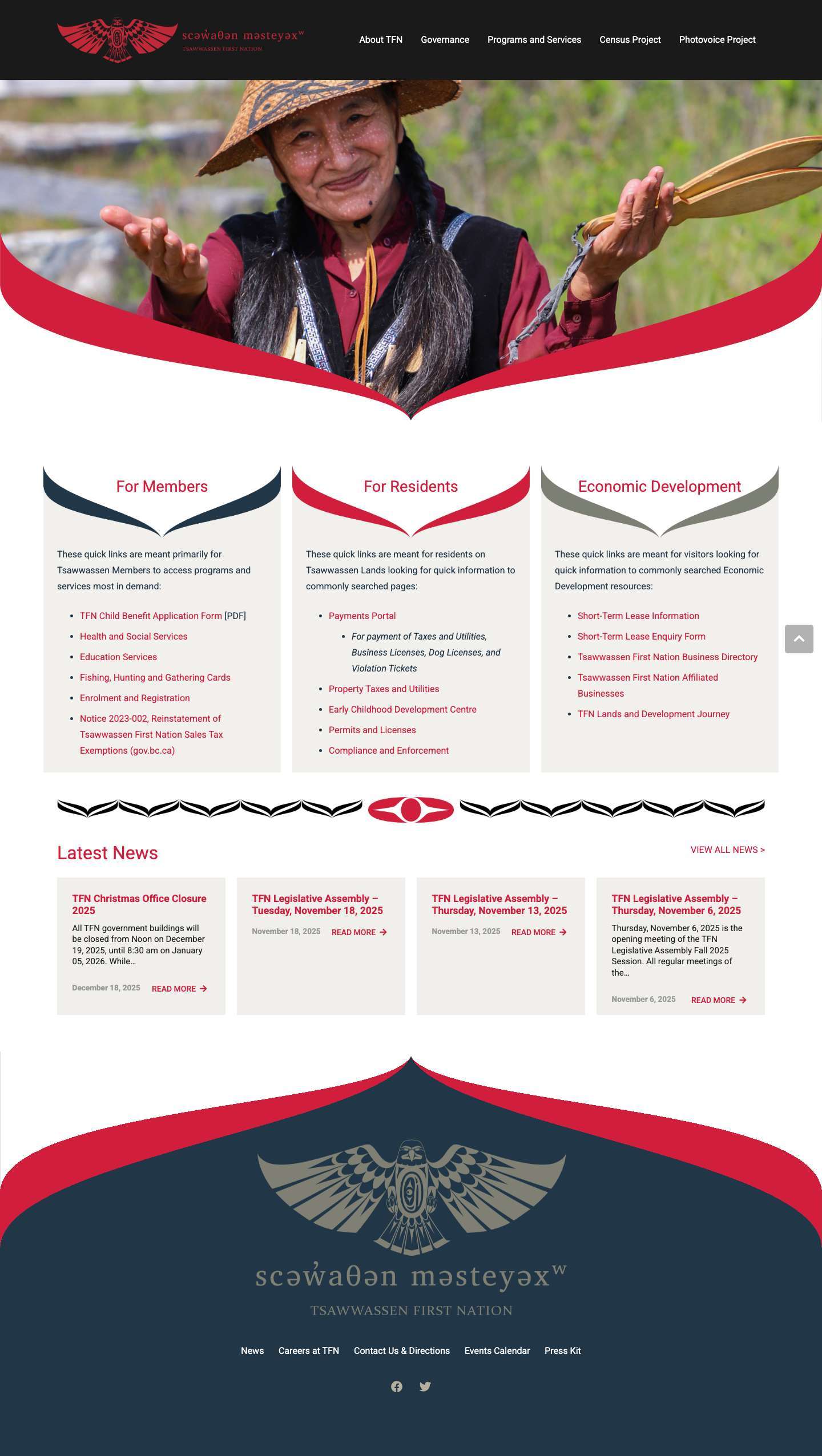 Home - Tsawwassen First Nationtitlebar2titlebar - Full Screenshot