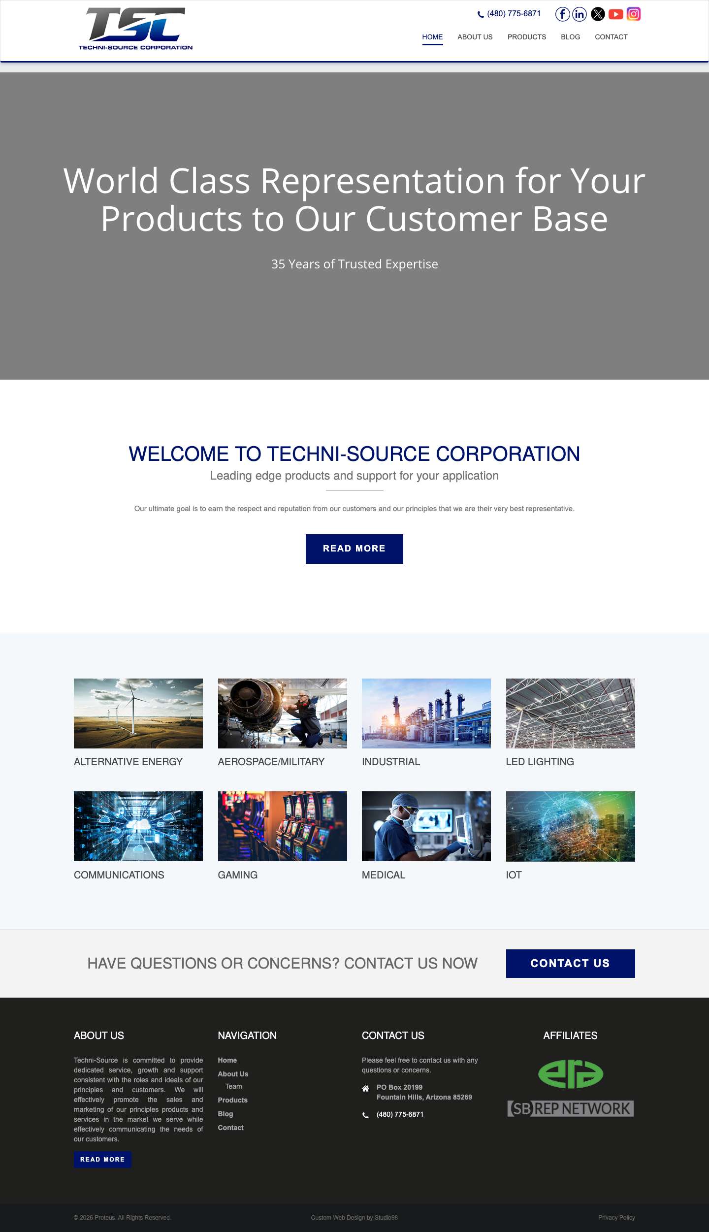 Home - Techni Source - Full Screenshot