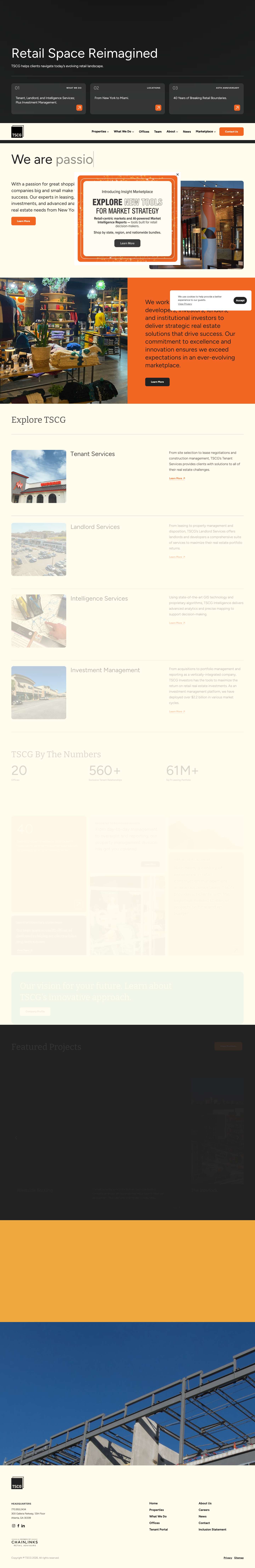 TSCG - Full Service Commercial Real Estate Investment & AdvisoryTSCG logoTSCG logoInstagramFacebookLinkedIn - Full Screenshot