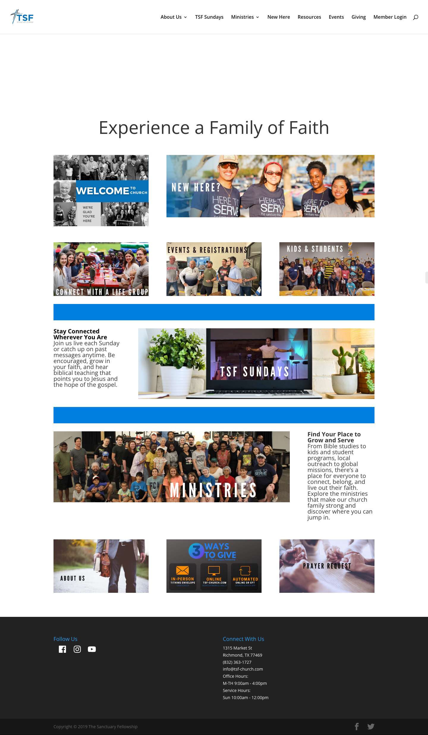 The Sanctuary Fellowship | TSF is a family of faith, living love, giving hope. - Full Screenshot