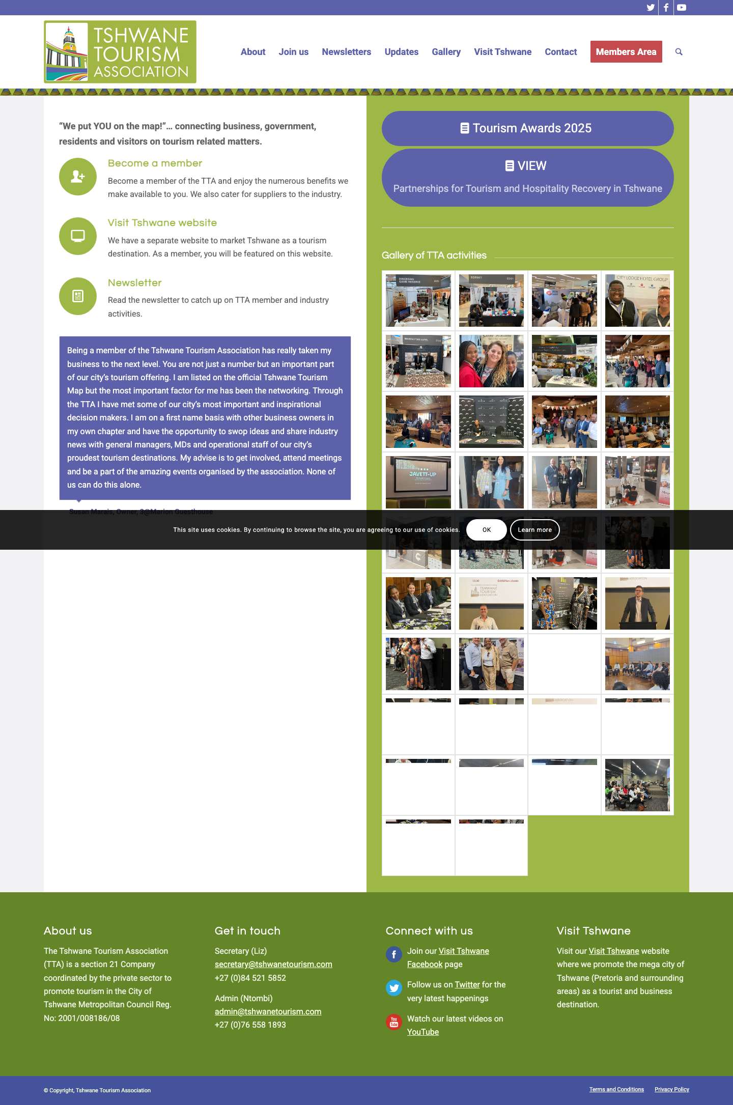 TTA – Tshwane Tourism Association - Full Screenshot