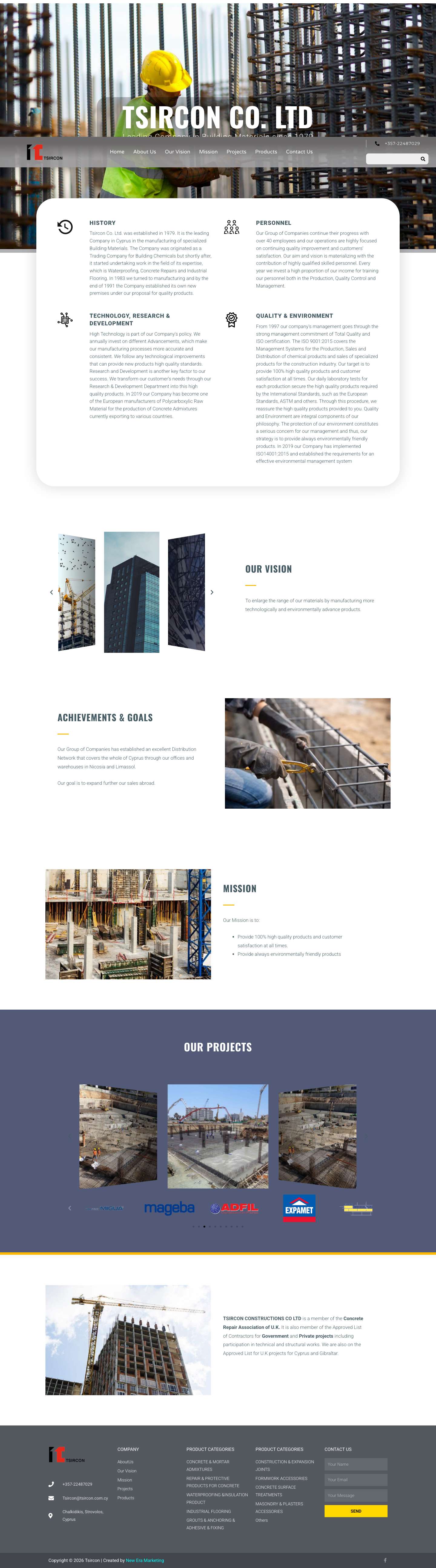 Tsircon – Building Materials - Full Screenshot