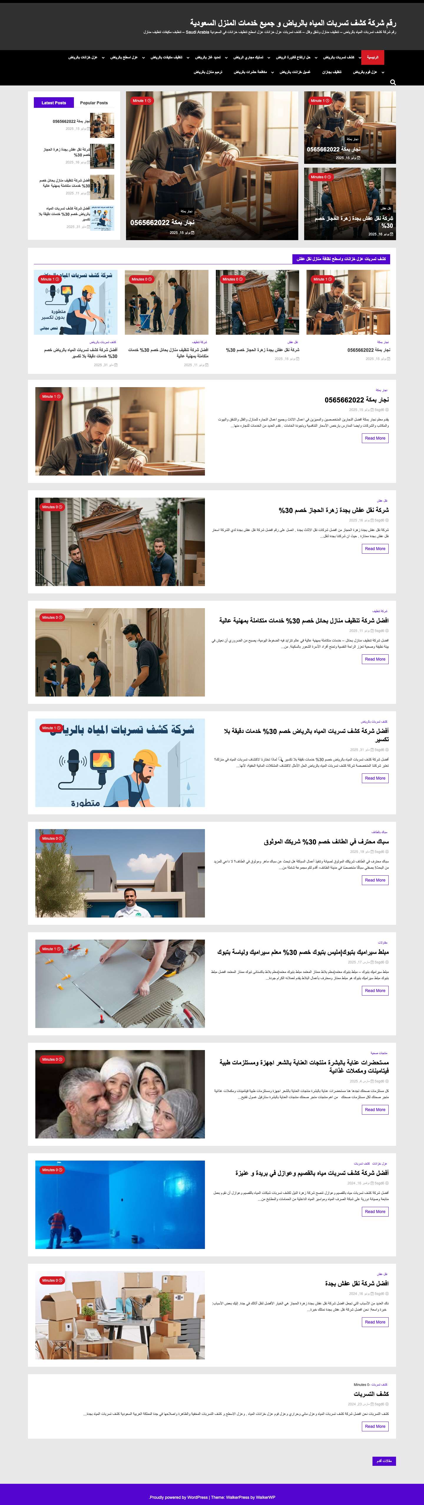 رقم شركة كشف تسربات المياه بالرياض و جميع خدمات المنزل السعودية - Full Screenshot