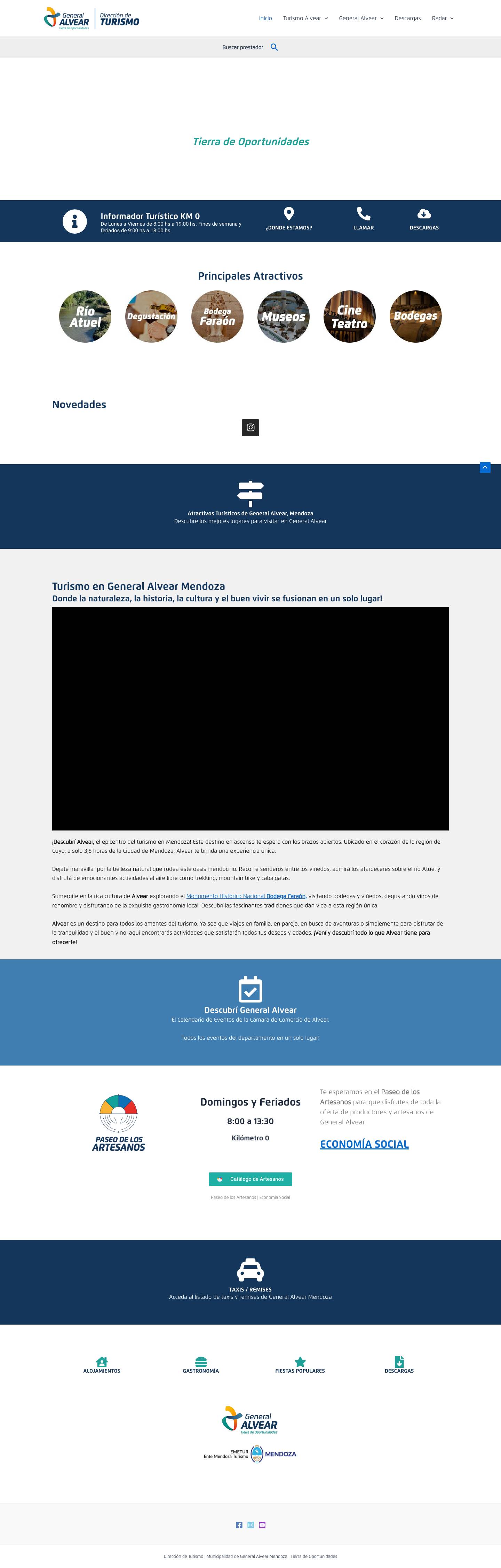 Turismo de General Alvear Mendoza ✅ Tierra de Oportunidades - Full Screenshot