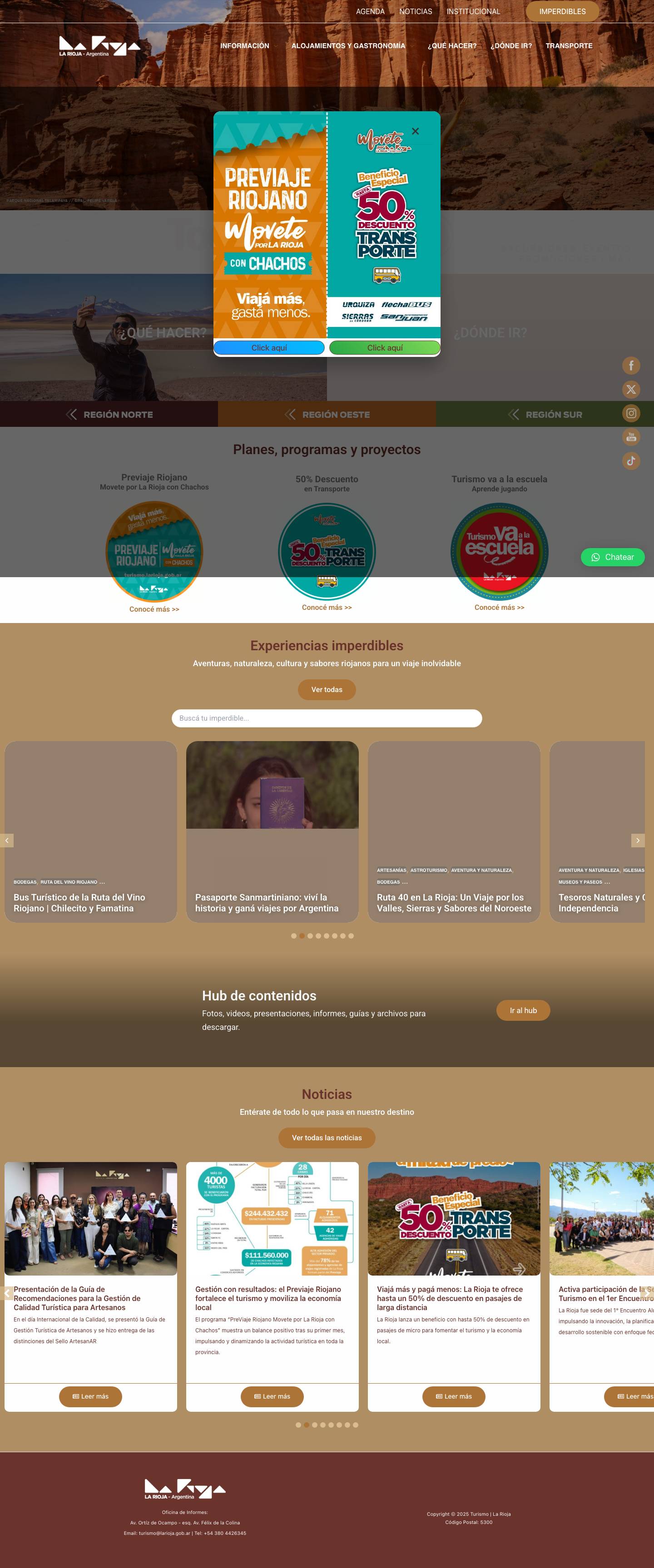 Turismo | La Rioja - Full Screenshot