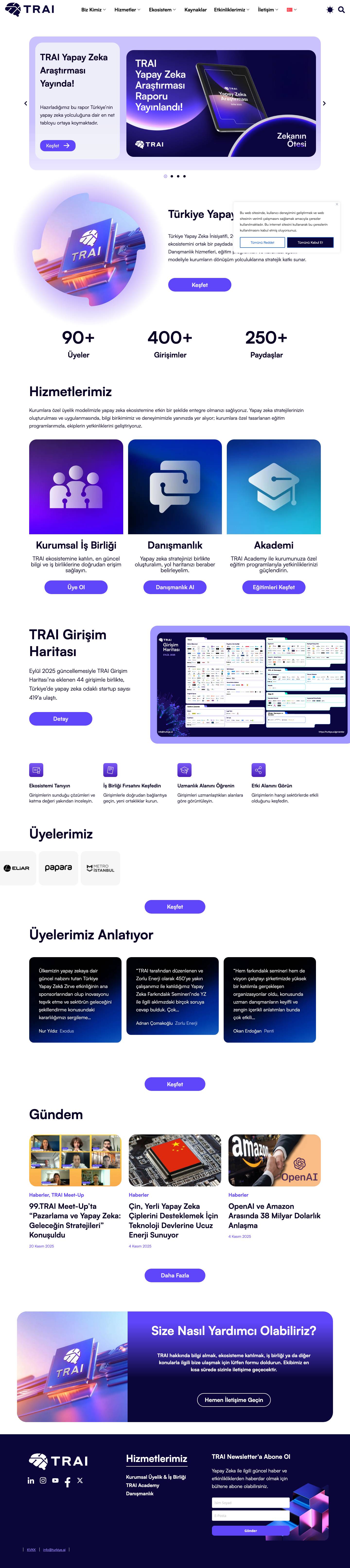Anasayfa | Türkiye Yapay Zeka İnisiyatifi - Full Screenshot
