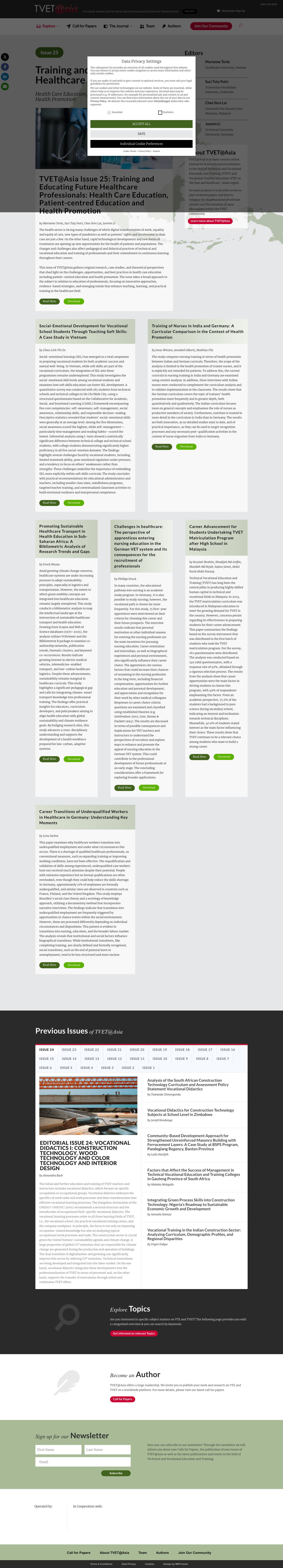 TVET@Asia | The Online Journal for Technical and Vocational Education and Training in Asia - Full Screenshot