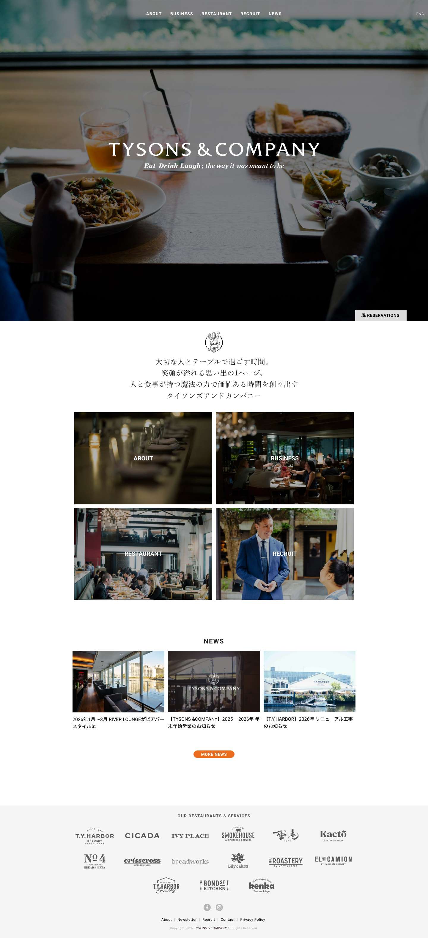 TYSONS & COMPANY - Full Screenshot