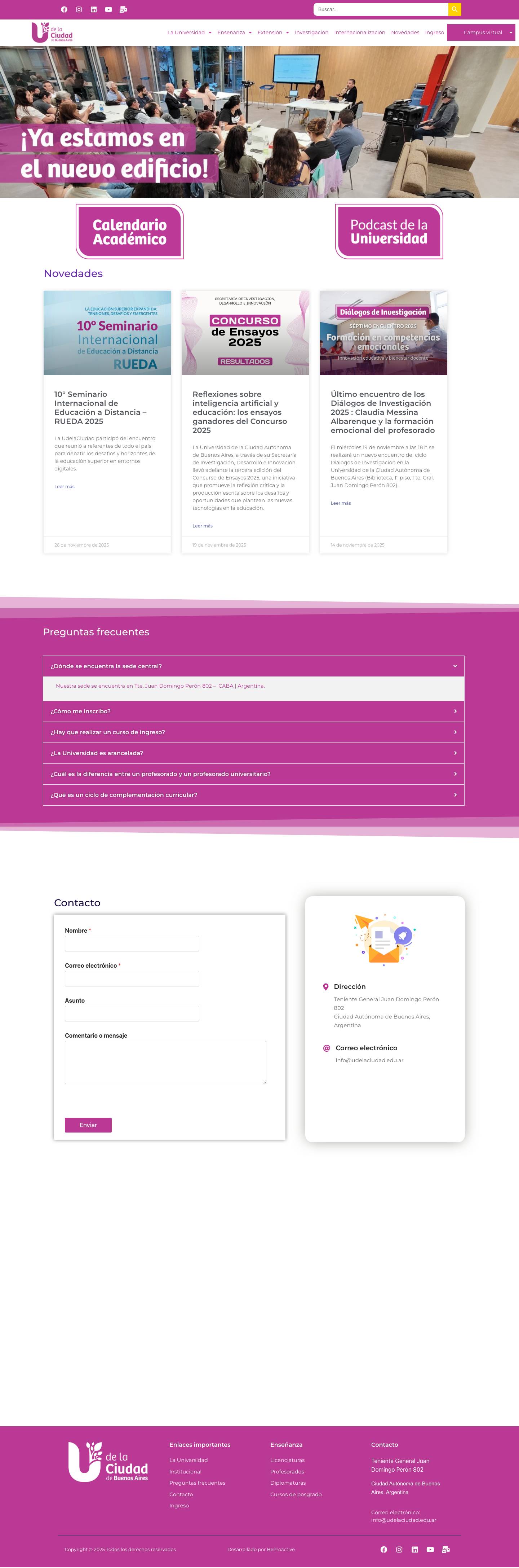 Universidad de la Ciudad de Buenos Aires – Udelaciudad - Full Screenshot