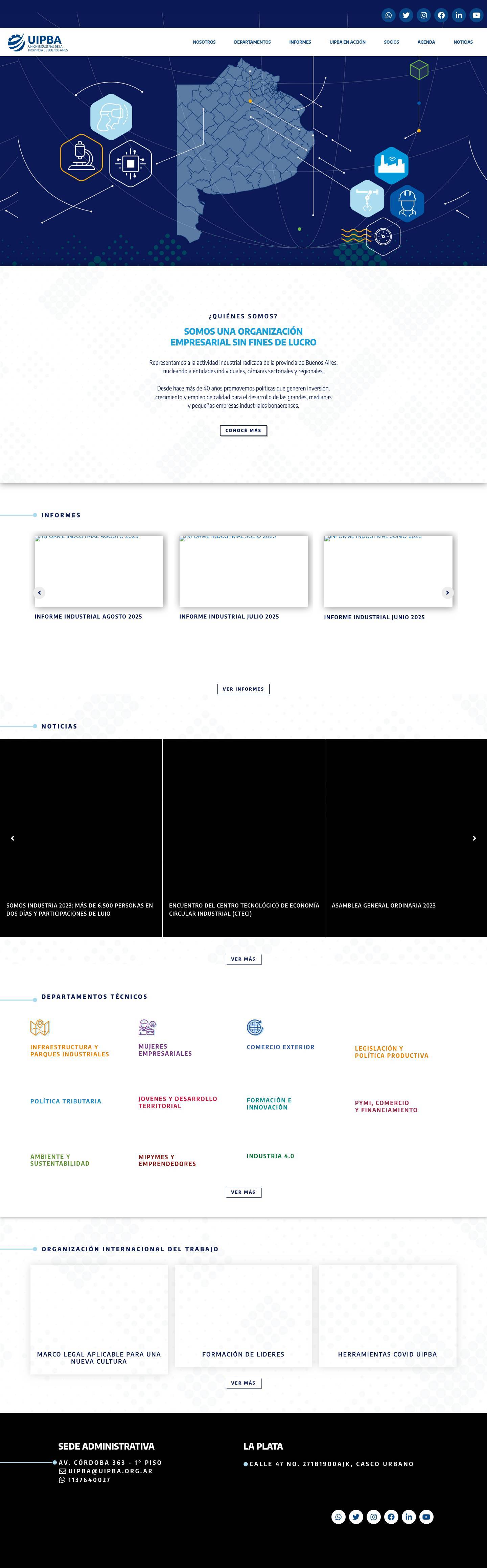 UIPBA - Union Industrial de la provincia de Buenos Aires - Full Screenshot