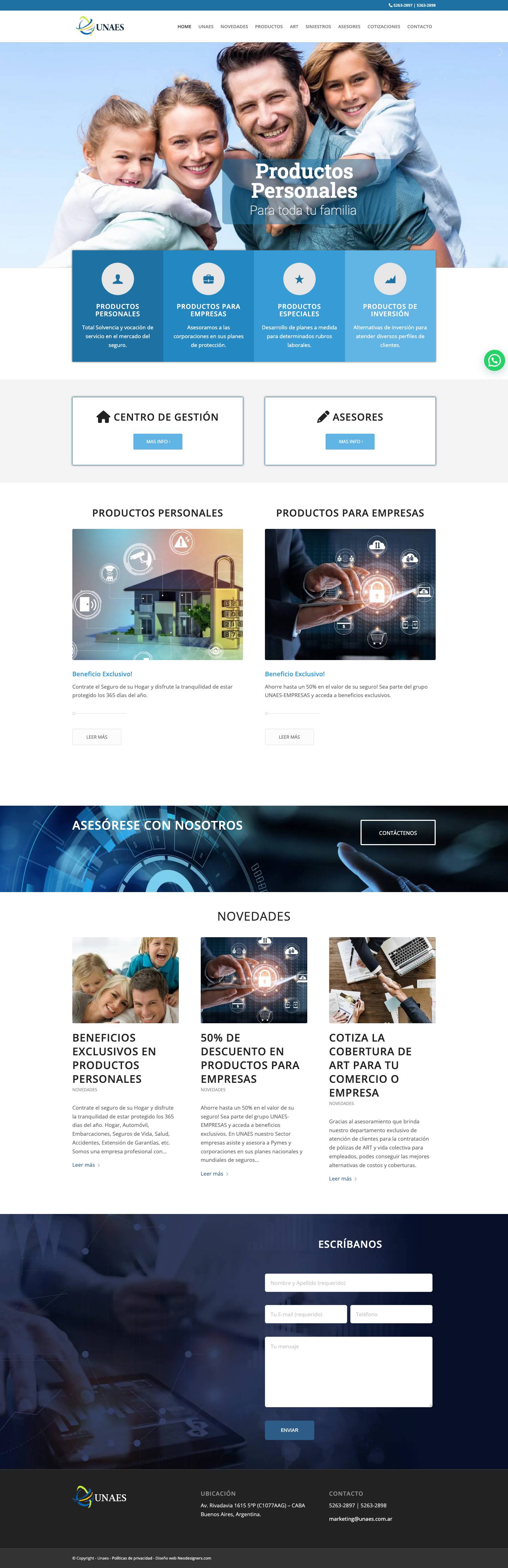 Unaes | Consultoría y marketing especializadoDesplazarse hacia arriba - Full Screenshot