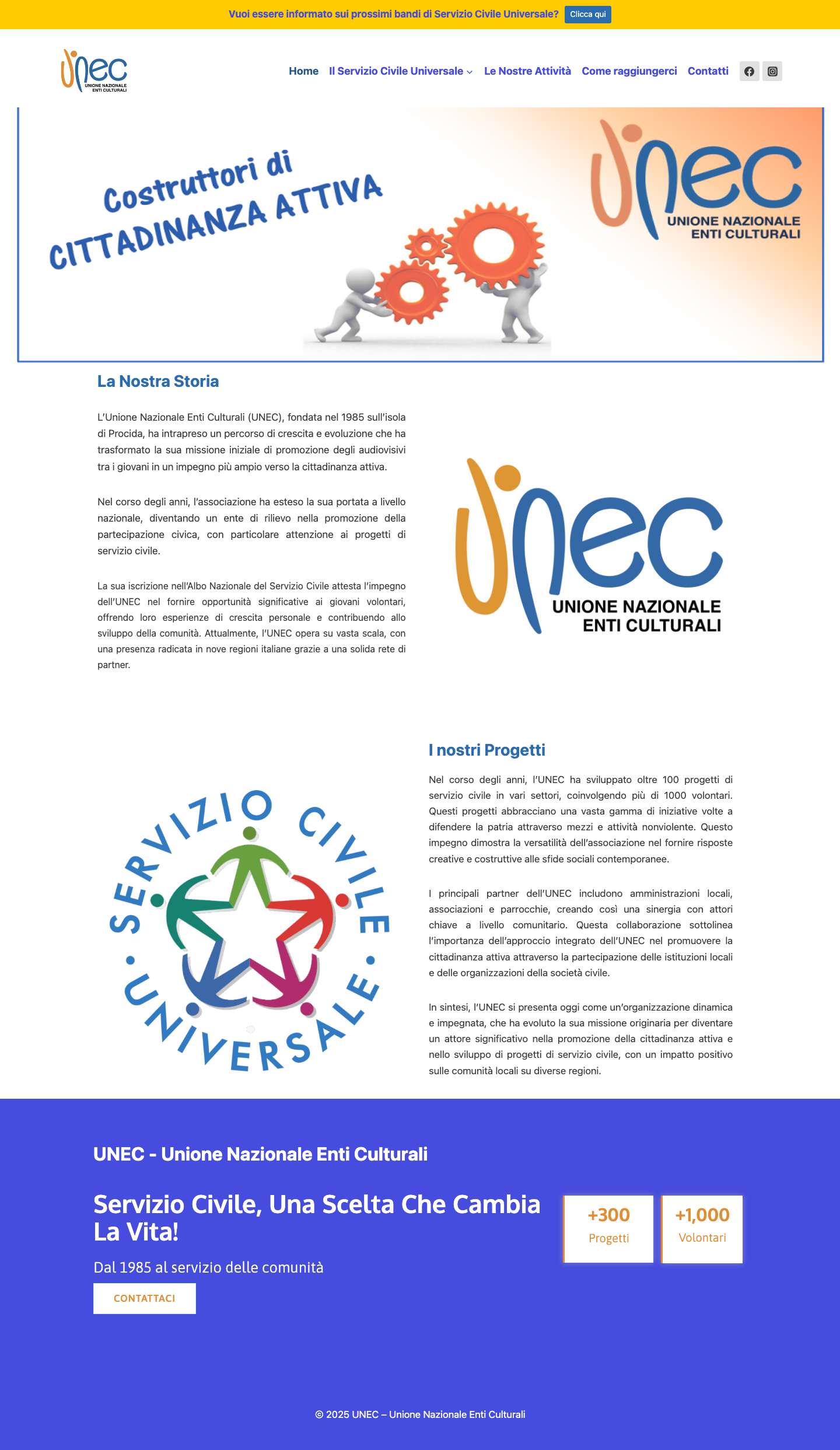 UNEC – Unione Nazionale Enti Culturali – Costruttori di cittadinanza attivaEspandiFacebookInstagramAttiva/disattiva menuEspandiFacebookInstagram - Full Screenshot