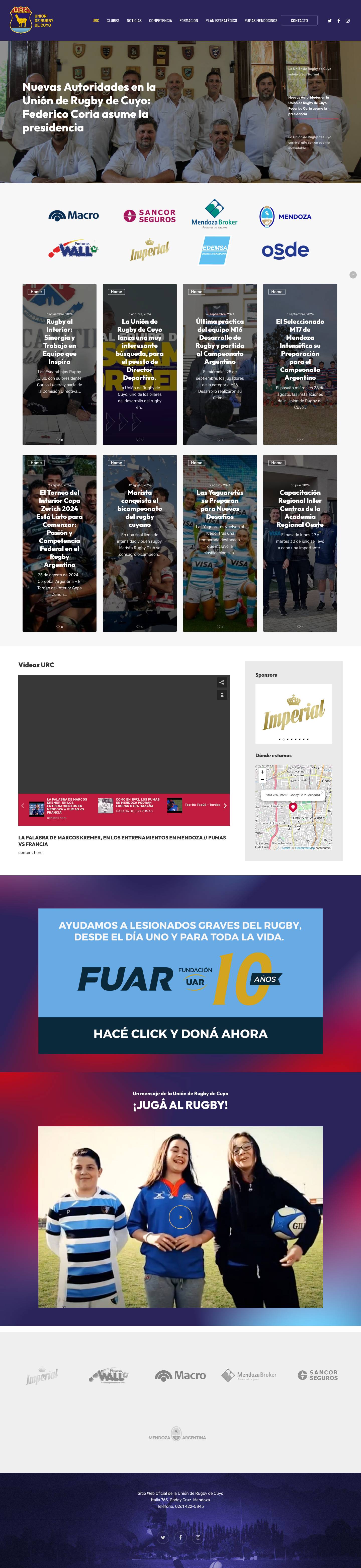 Unión de Rugby de Cuyo – Mendoza, Argentina - Full Screenshot