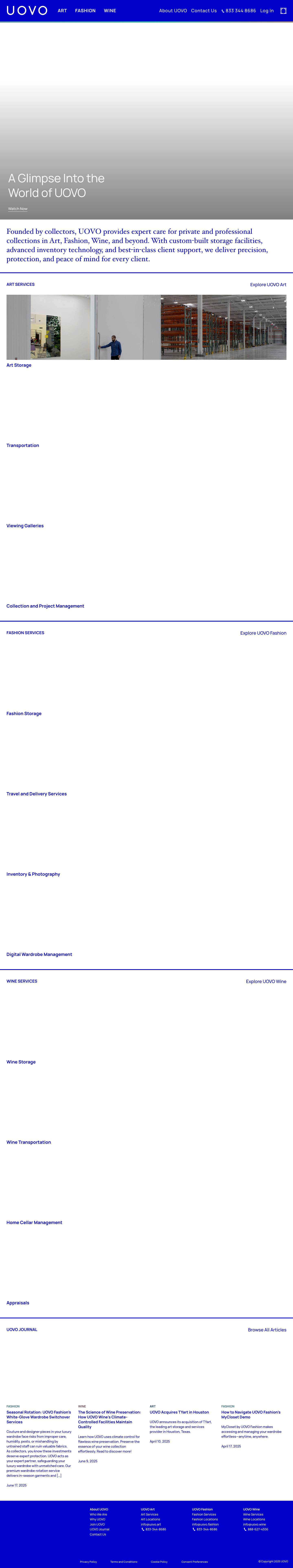 UOVO | Art, Fashion, Wine - Full Screenshot