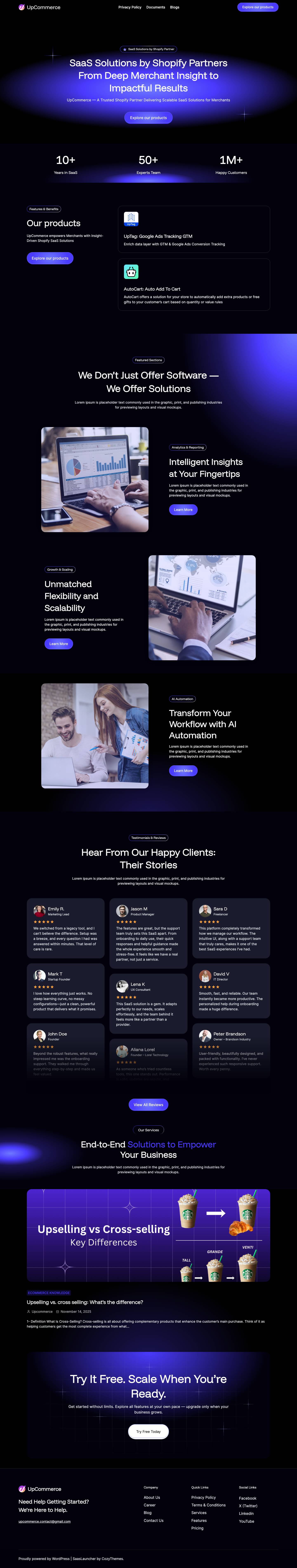 UpCommerce - Full Screenshot