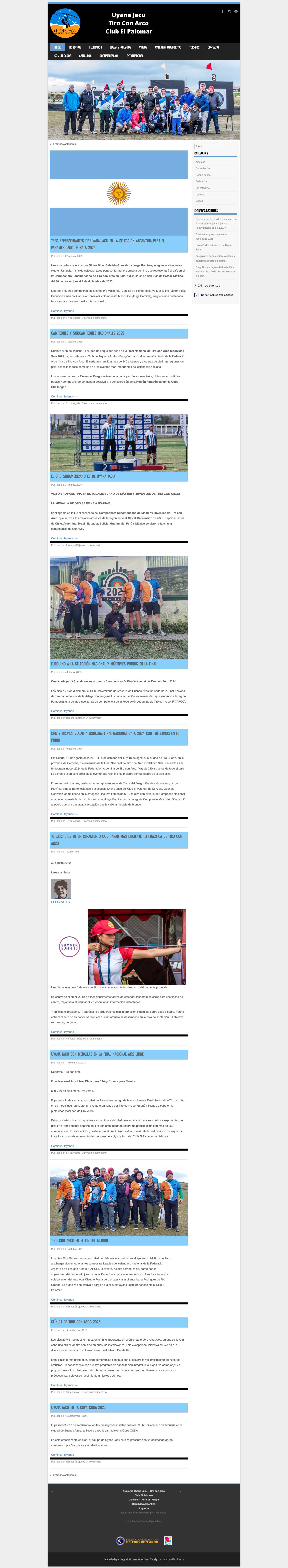 Uyana Jacu – Arquería – Tiro con arco Ushuaia - Full Screenshot