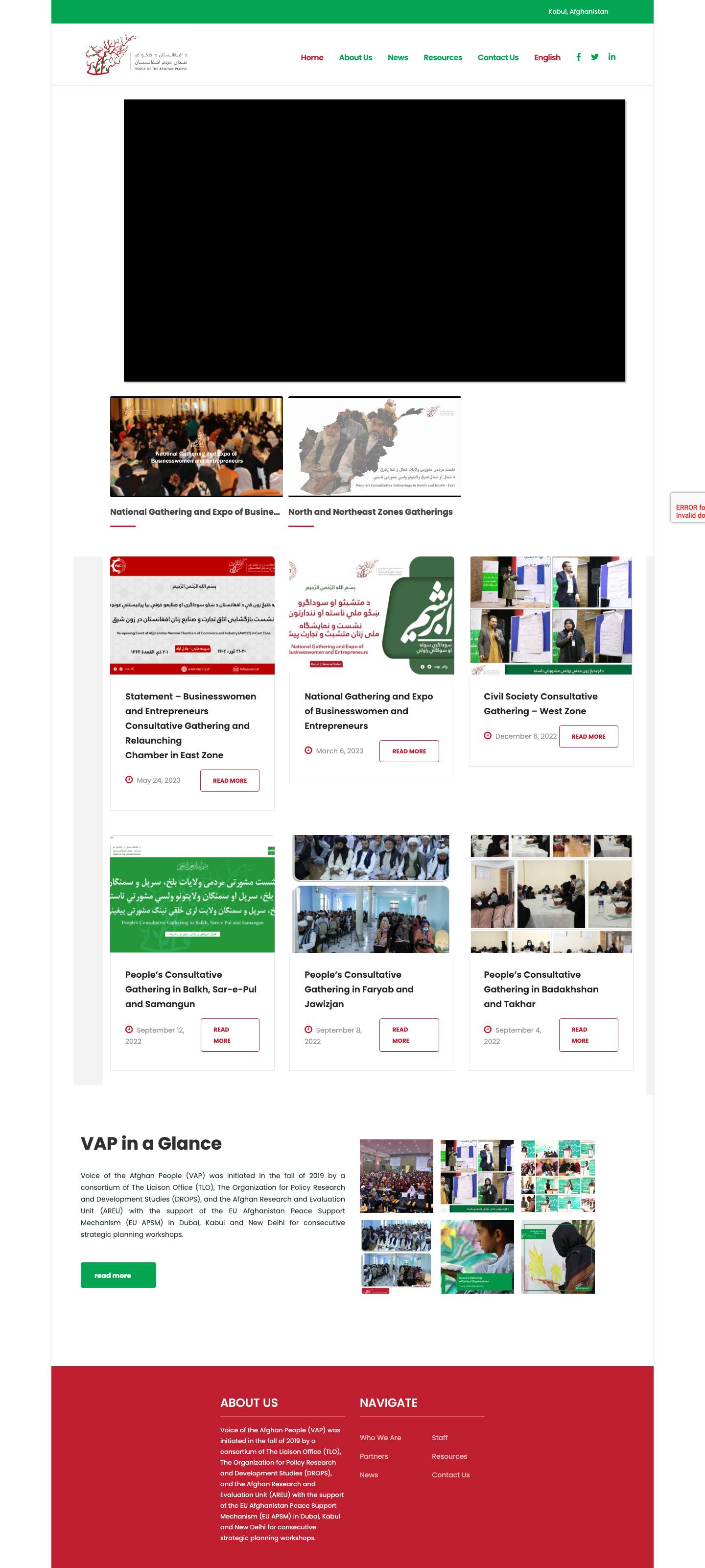 Home - VOICE OF THE AFGHAN PEOPLE - Full Screenshot