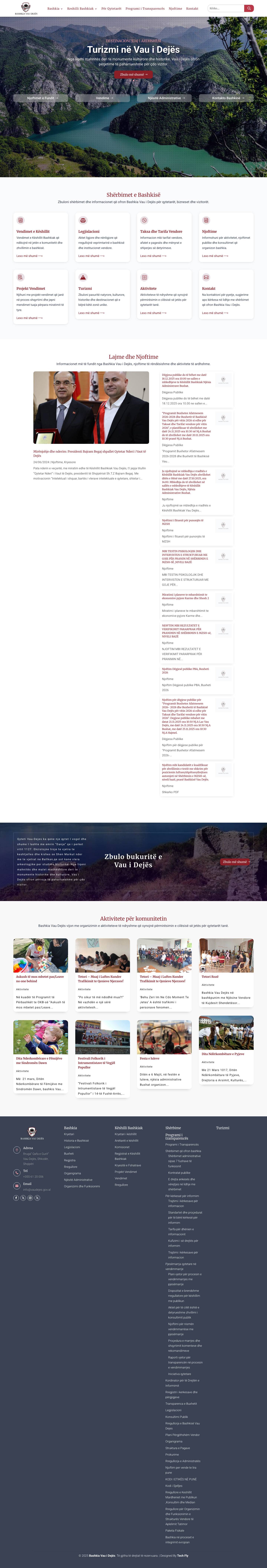 Bashkia Vau Dejes | Offical website - Full Screenshot